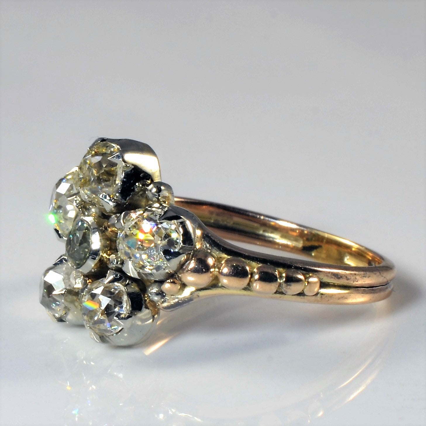 Early Victorian Diamond Cluster Ring | 1.35ctw | SZ 7 |