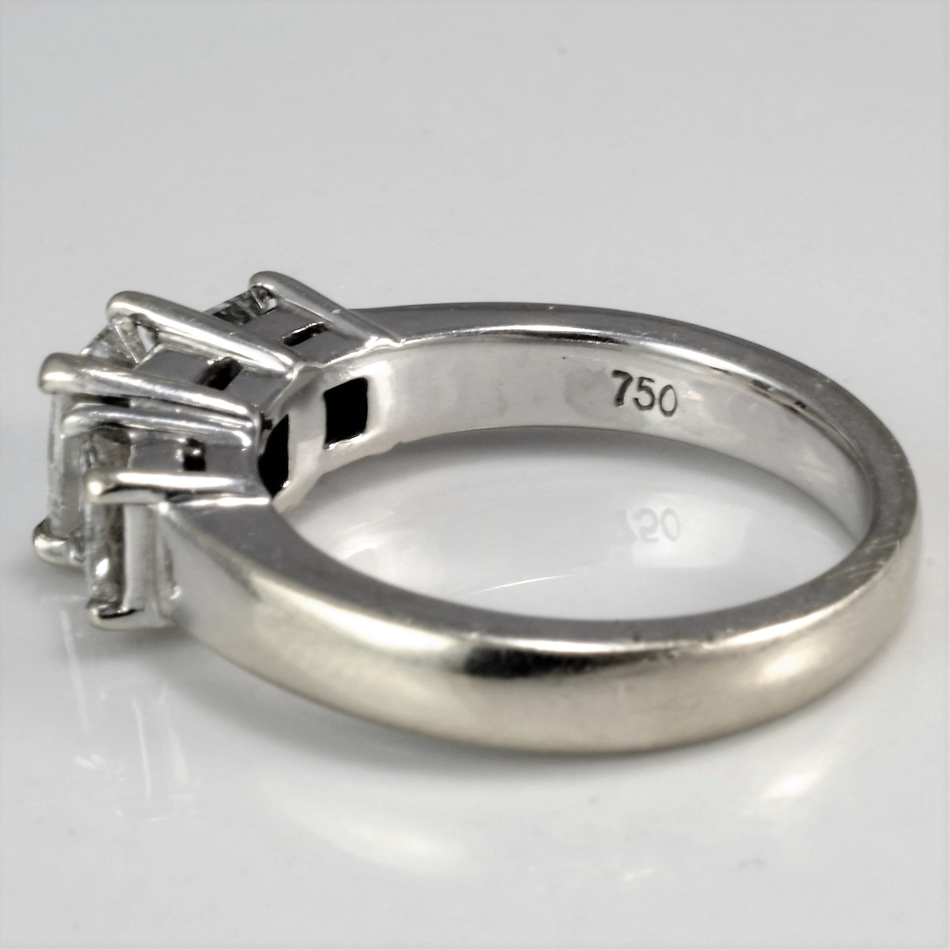 Three Stone Princess Diamond Engagement Ring | 1.36 ctw, SZ 5.25 |