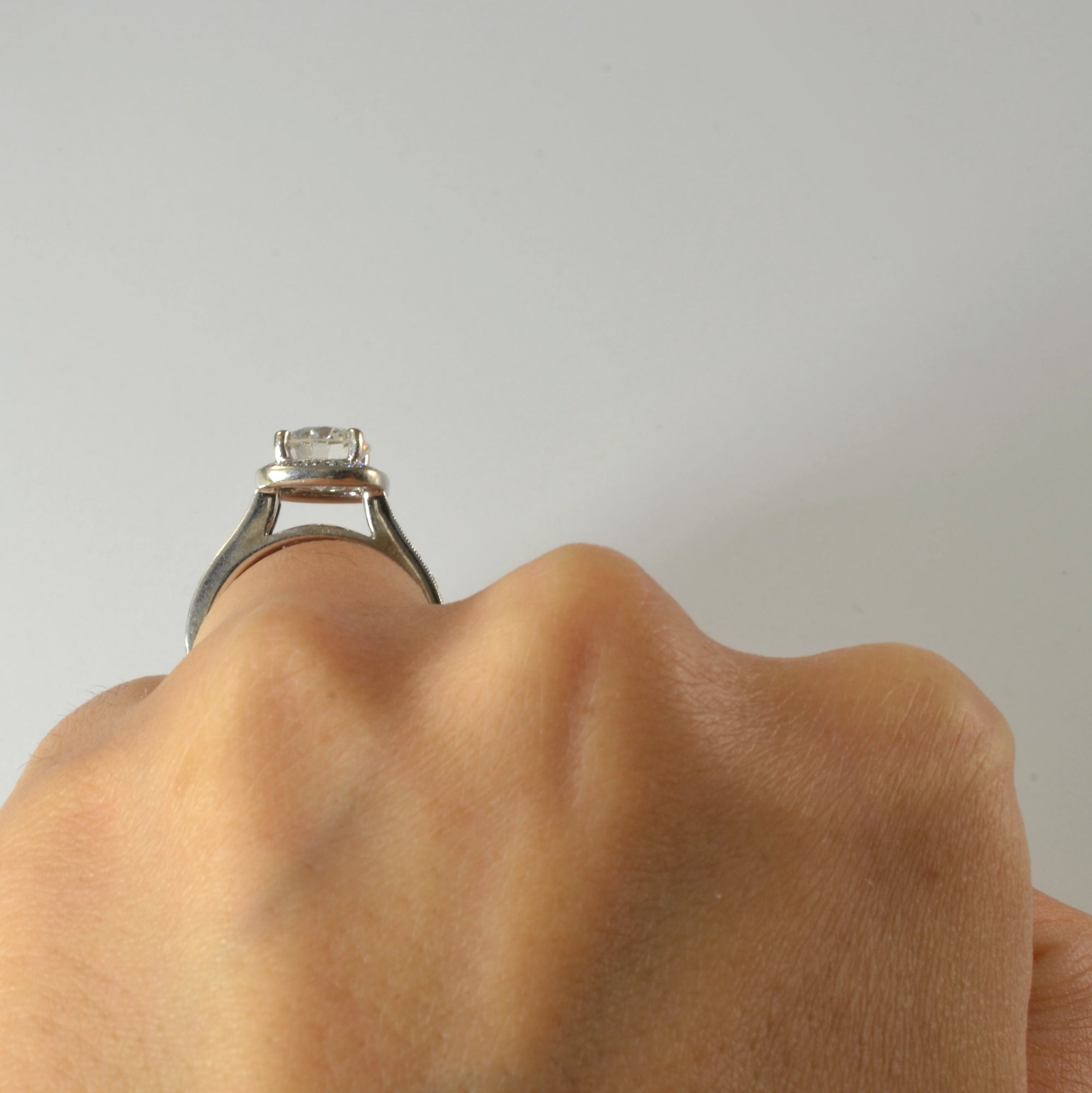 'Simon G' Diamond Halo Engagement Ring | 2.06ctw | SZ 4.5 |