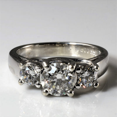 Three Stone Diamond Engagement Ring | 1.48ctw | SZ 5.75 |