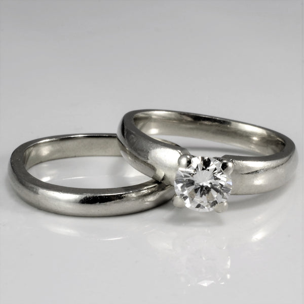 Solitaire Diamond Wedding Set | 0.62 ct, SZ 5.75 |
