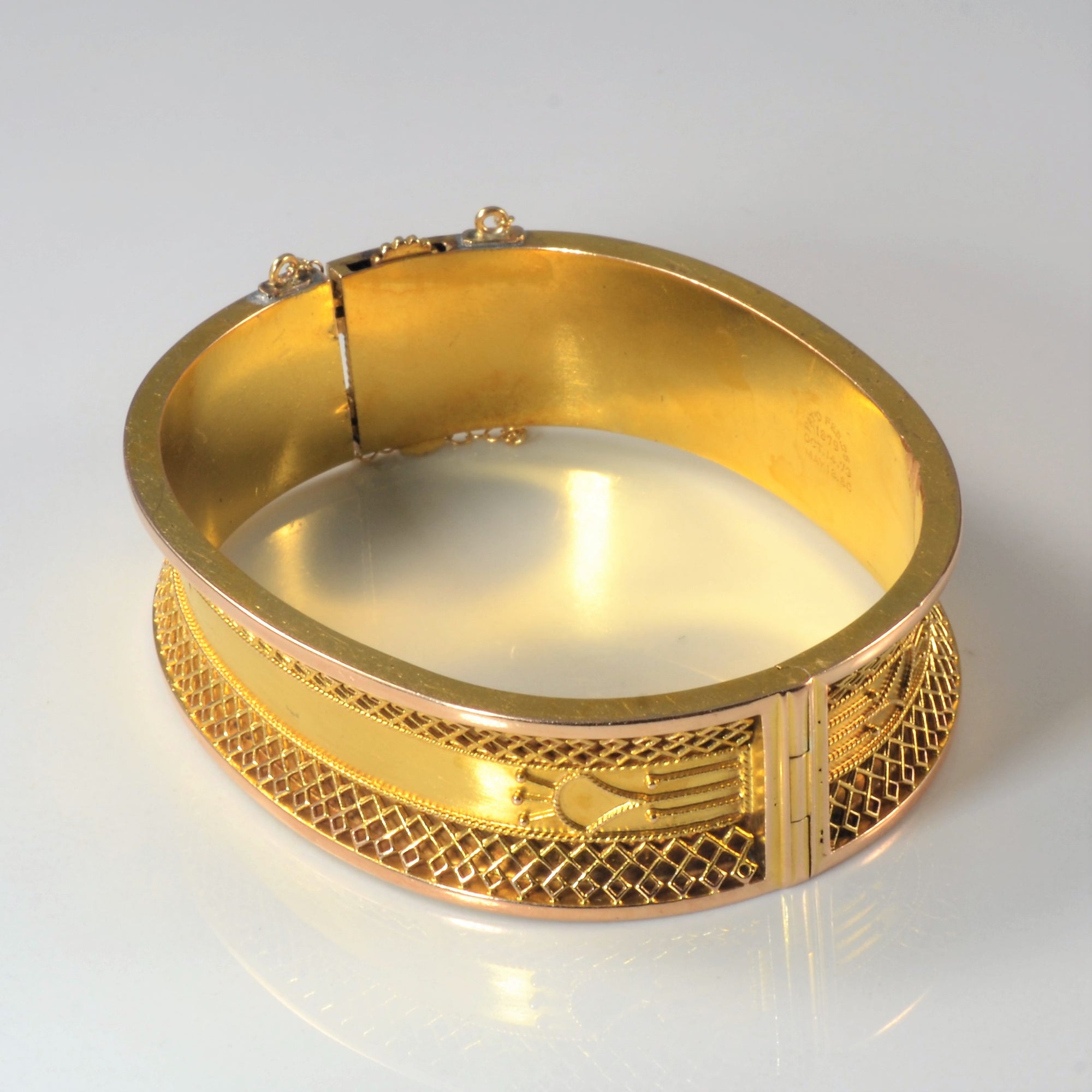 Edwardian Yellow Gold Cuff Bracelet | 7