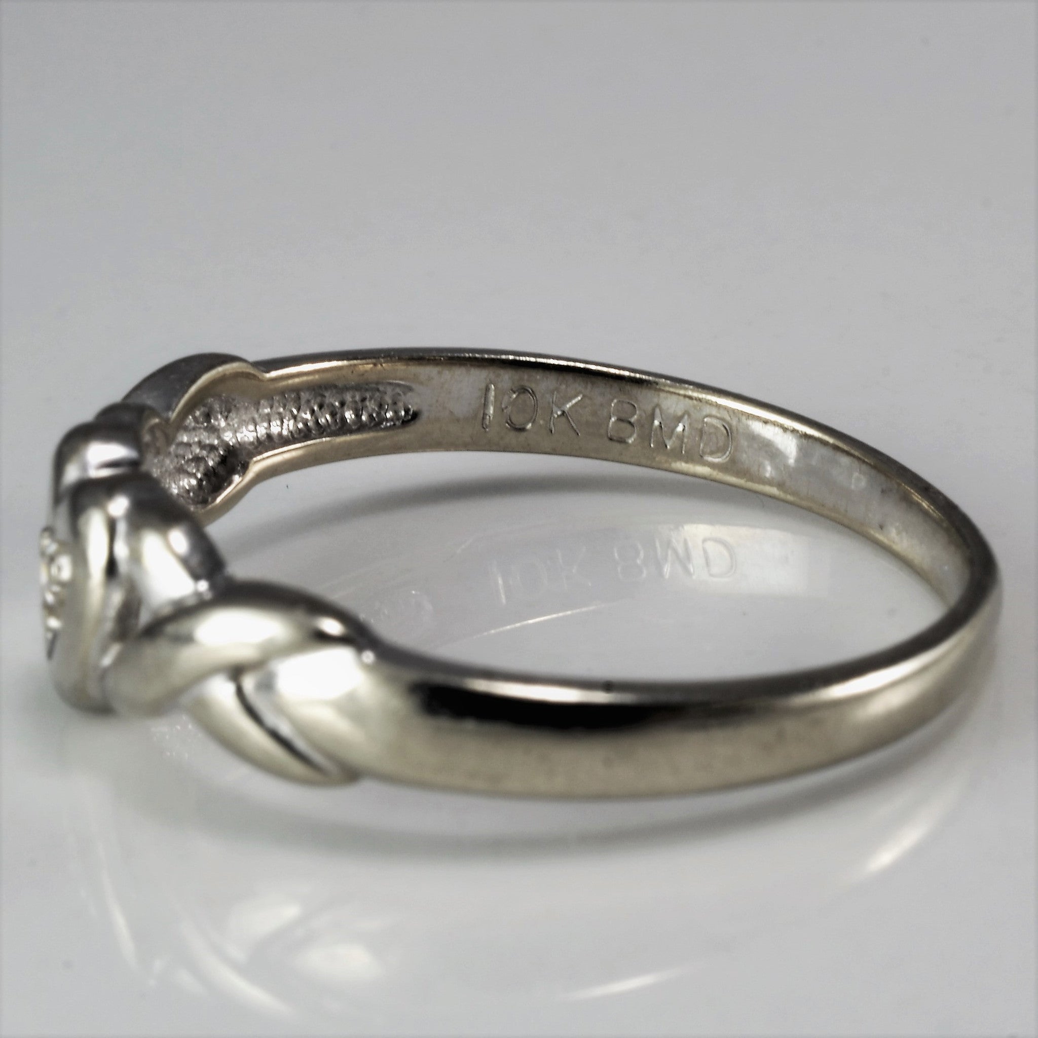 Love Knot Diamond Heart Ring | SZ 6 |