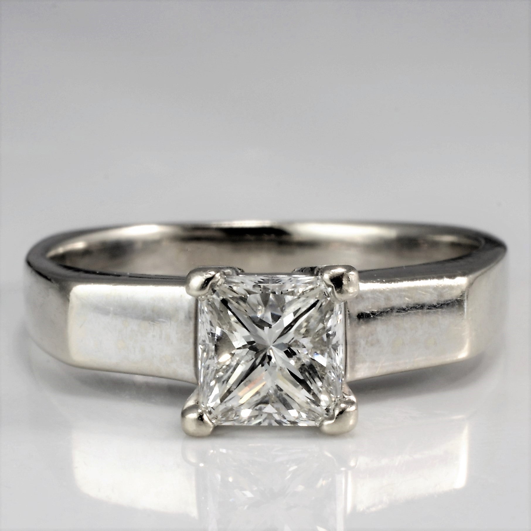 Solitaire Princess Diamond Engagement Ring | 0.73 ct, SZ 6 |