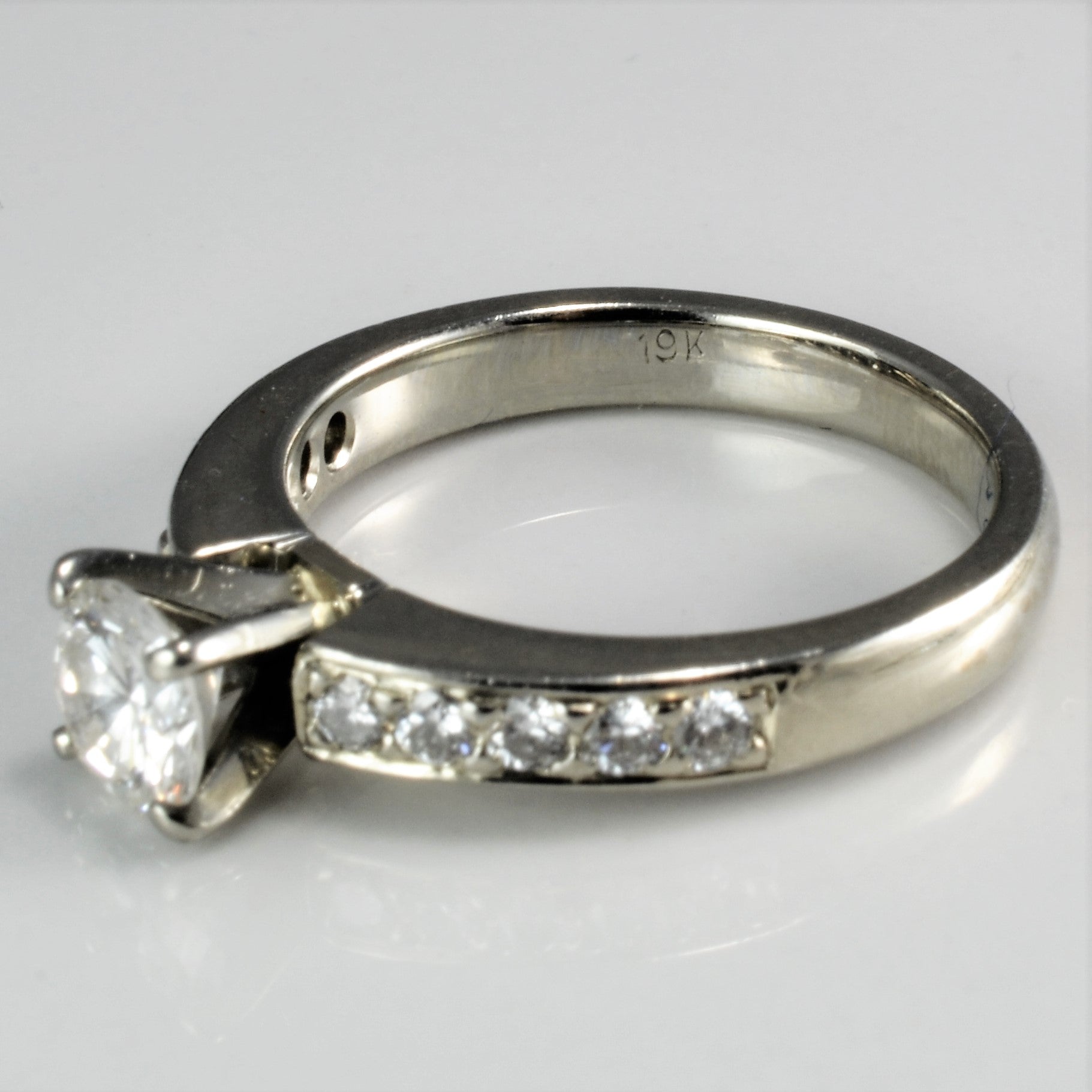 Solitaire with Accents Diamond Engagement Ring | 0.71 ctw, SZ 5 |