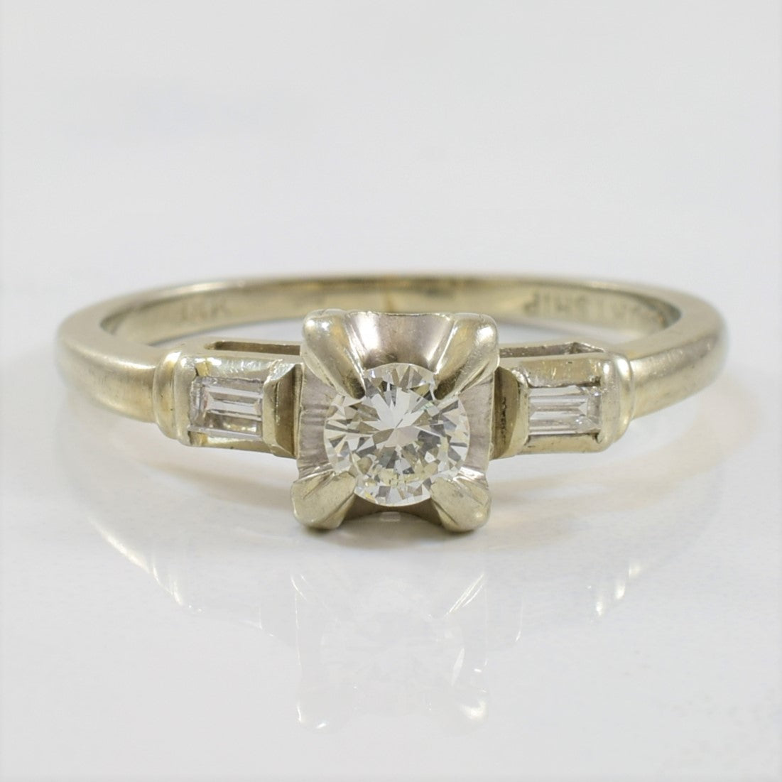 Courtship' Early 1930s Three Stone Engagement Ring | 0.25ctw | SZ 6.25 |