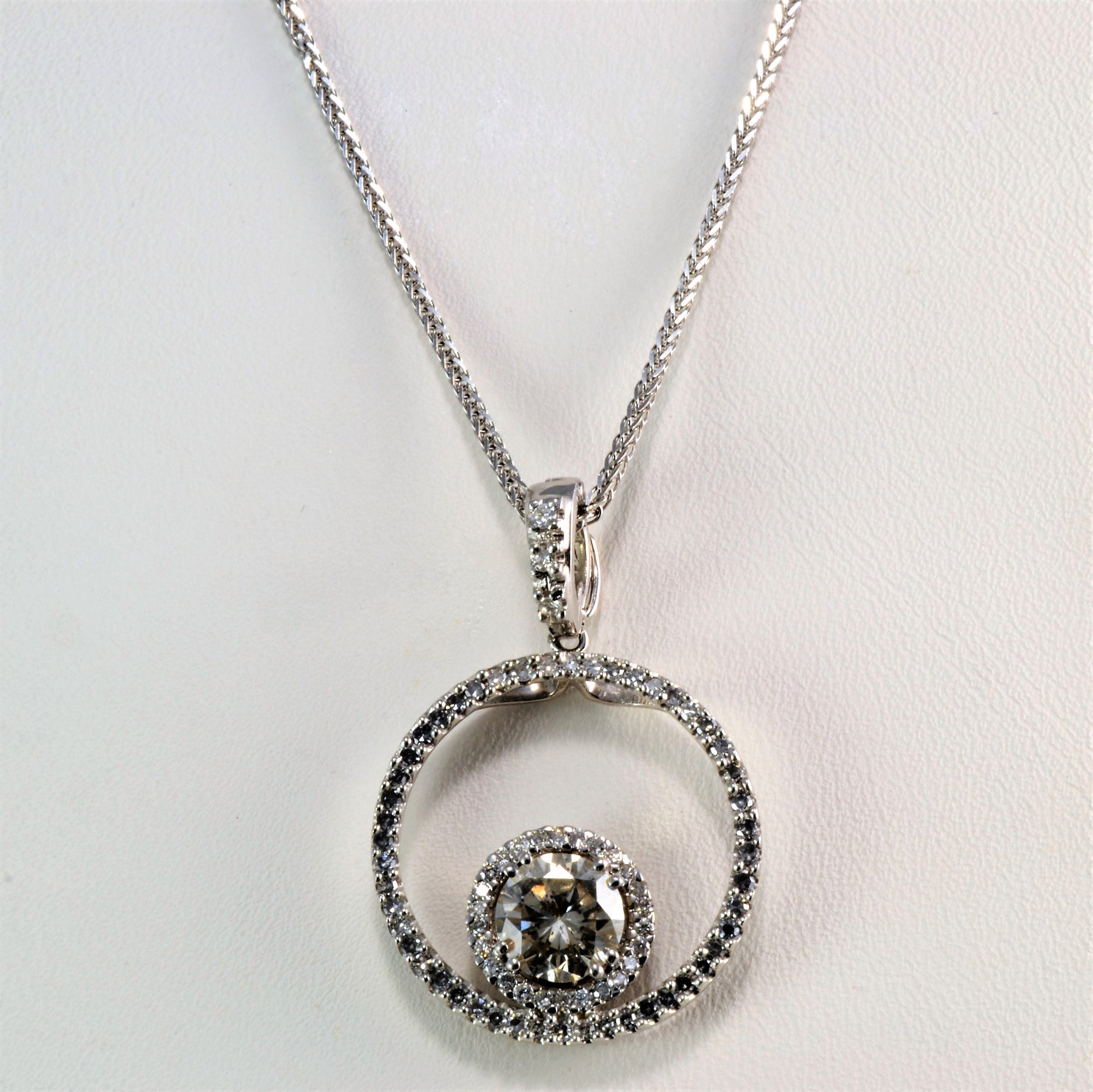 Pave Diamond Eternity Pendant Necklace | 1.50 ctw, 16''|