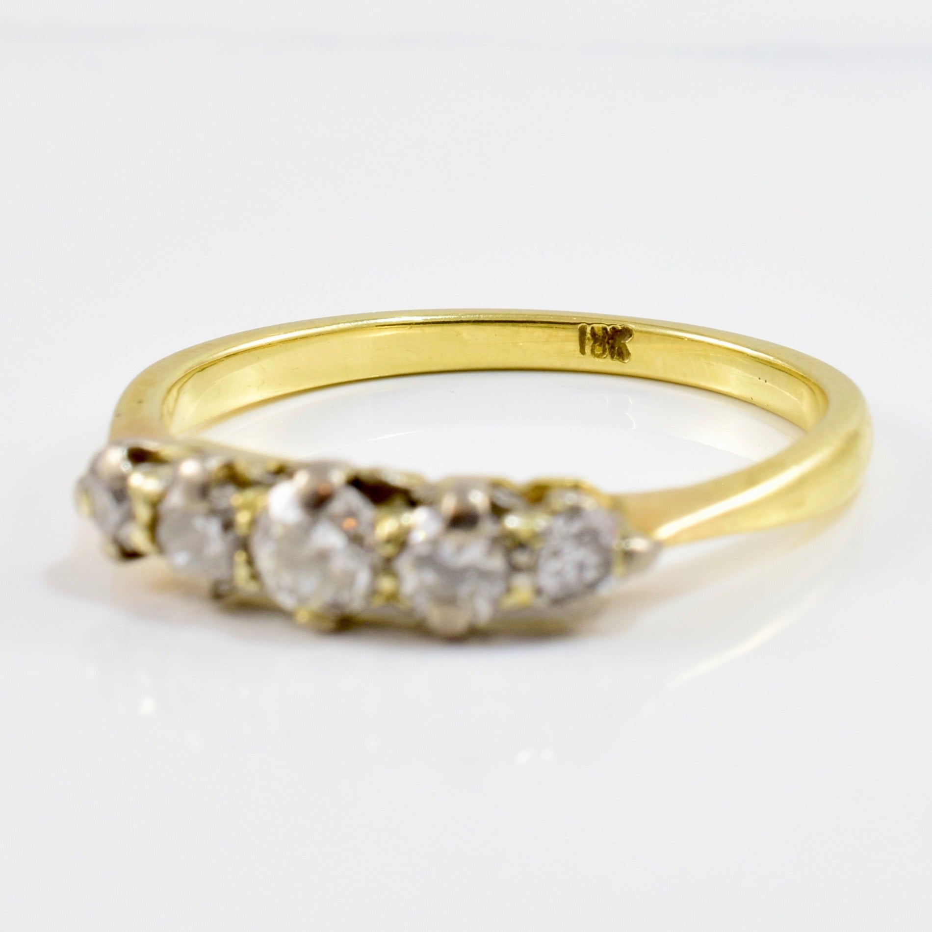 1940s Five Stone Diamond Ring | 0.50ctw | SZ 6.5 |