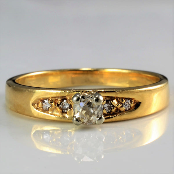 Orange Blossom' 1930s Engagement Ring | 0.13ctw | SZ 4.5 |