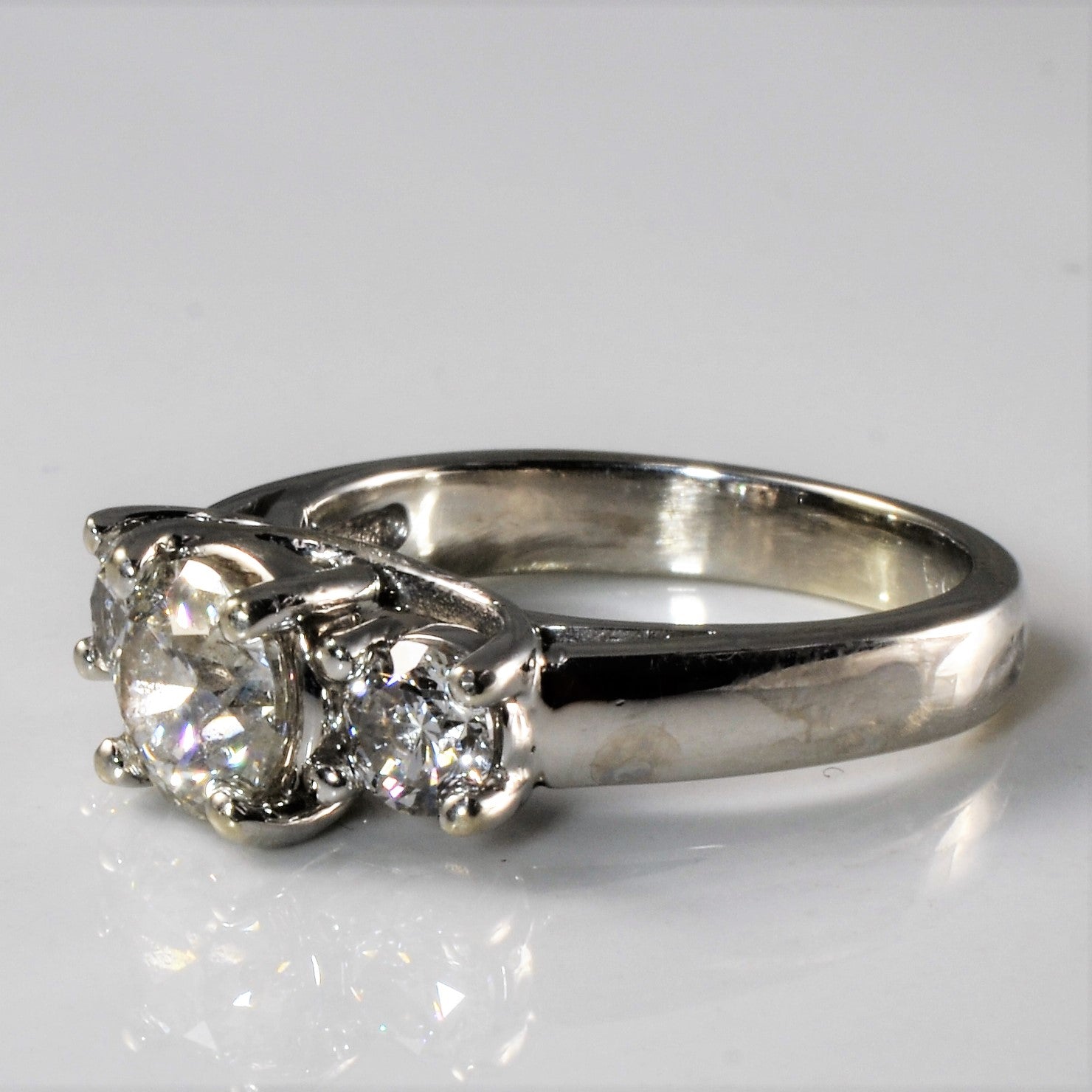 Three Stone Diamond Engagement Ring | 1.48ctw | SZ 5.75 |