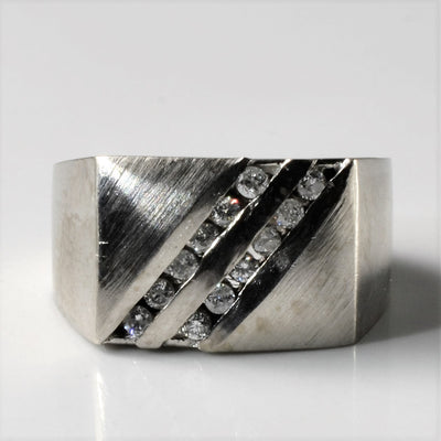 Double Row Channel Diamond Ring | 0.18ctw | SZ 5.75 |