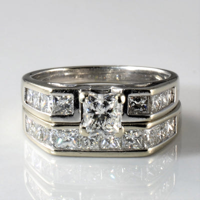 Princess Diamond Wedding Set | 1.50ctw | SZ 5 |