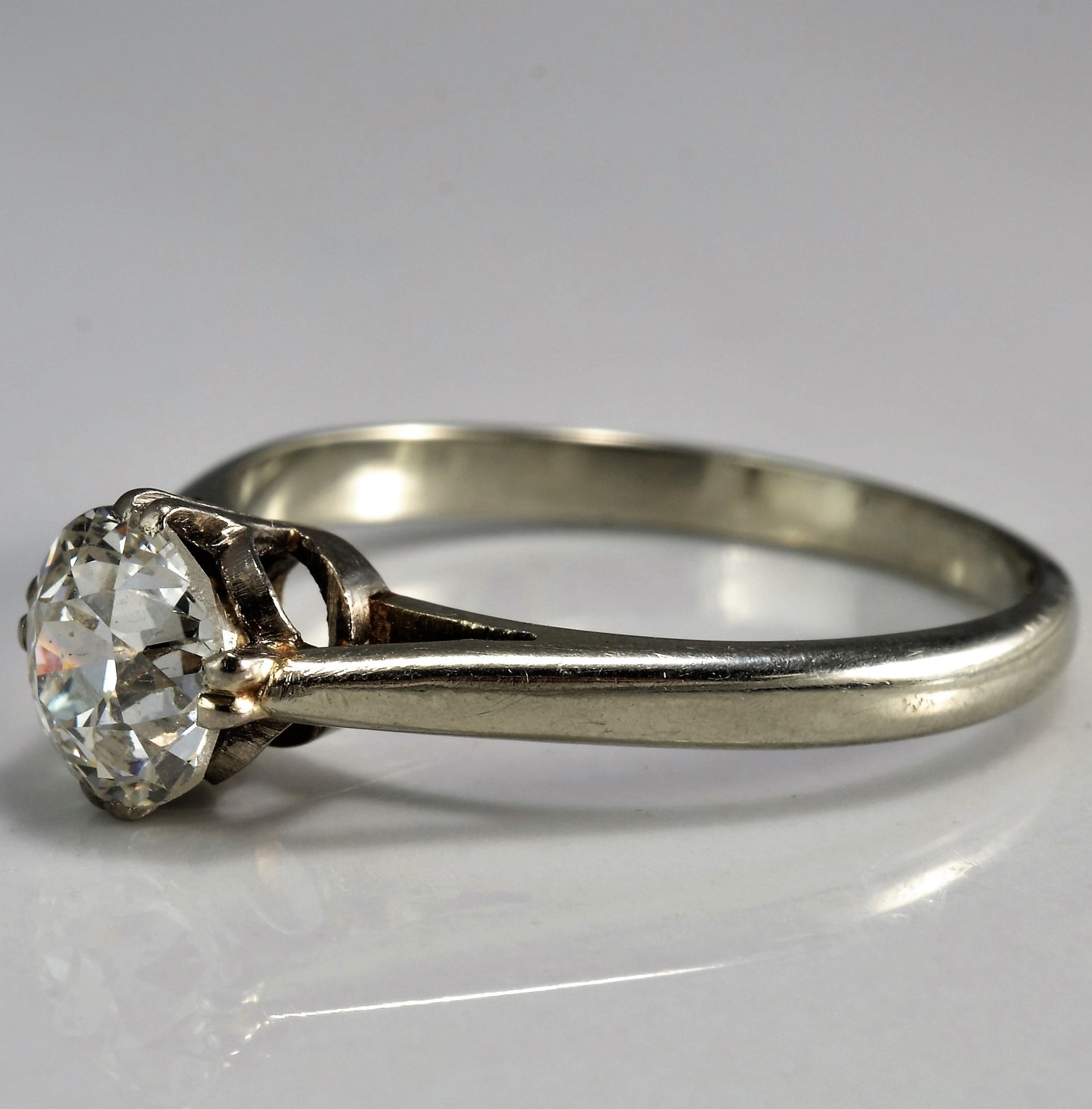 vintage diamond engagement ring, USA vintage cut diamond ring