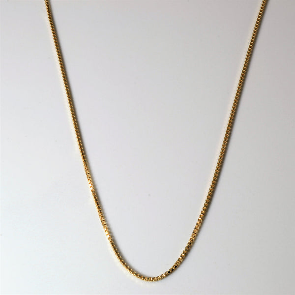 10k Yellow Gold Box Chain | 16