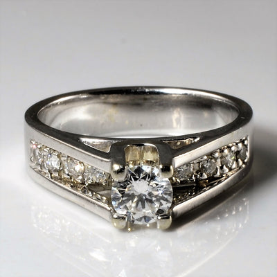 High Set Diamond Engagement Ring | 0.78ctw | SZ 7 |