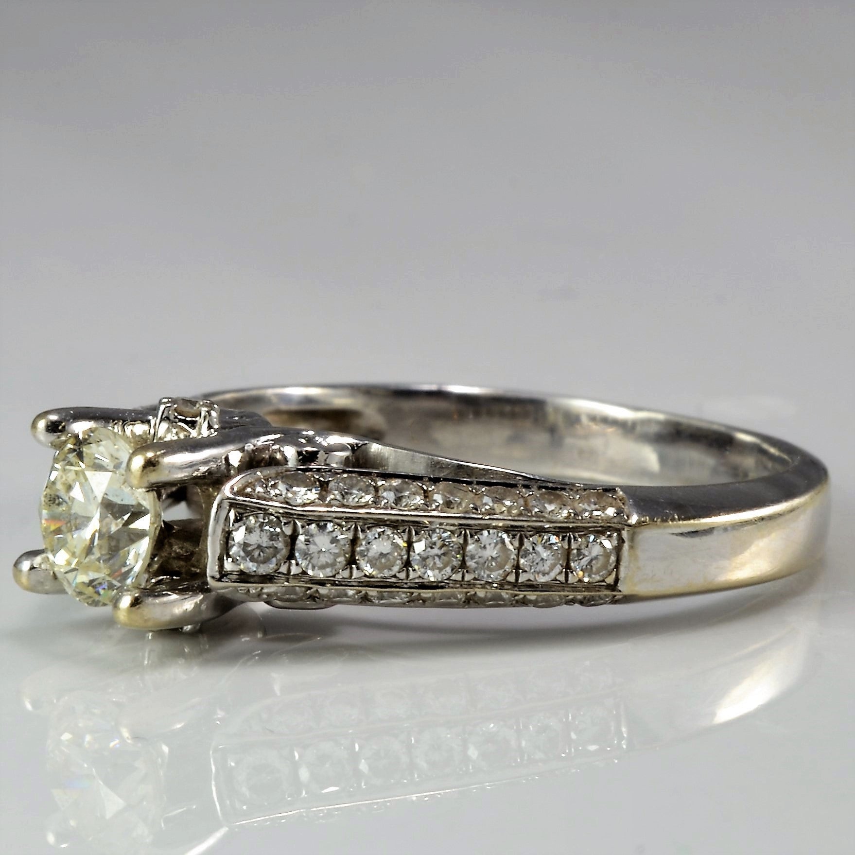 Intricate Cathedral Engagement Ring | 1.29ctw | SZ 7.75 |