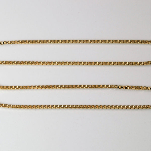 10k Yellow Gold Box Chain | 16