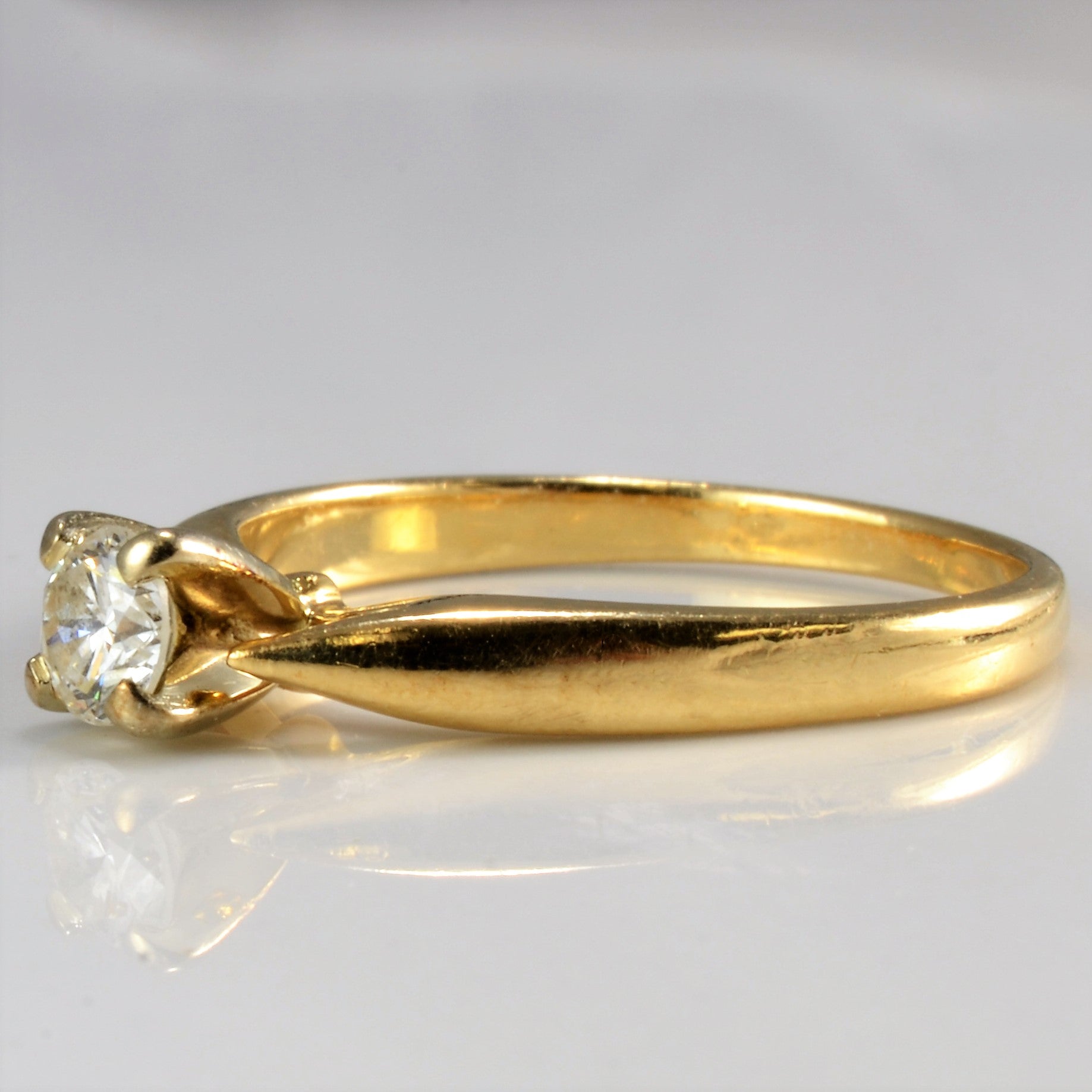 Prong Set Solitaire Diamond Engagement Ring | 0.23 ct, SZ 5 |