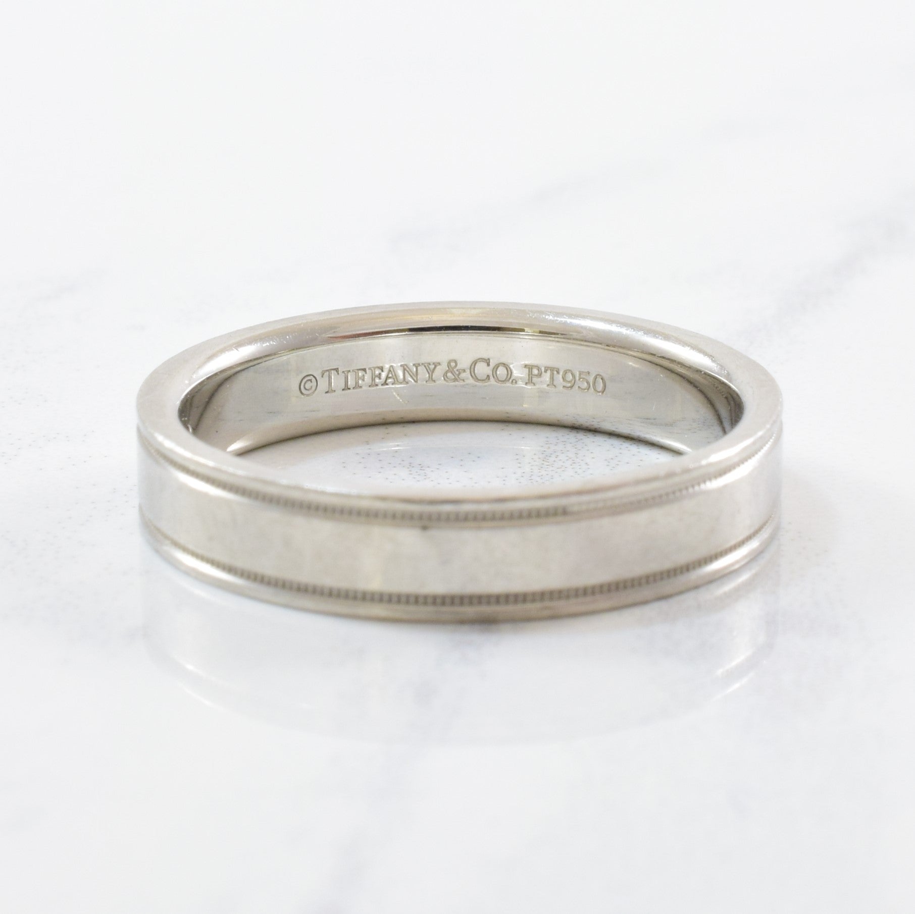 Tiffany & Co.' Essential Double Milgrain Ring | 0.01ct | SZ 7.5 |