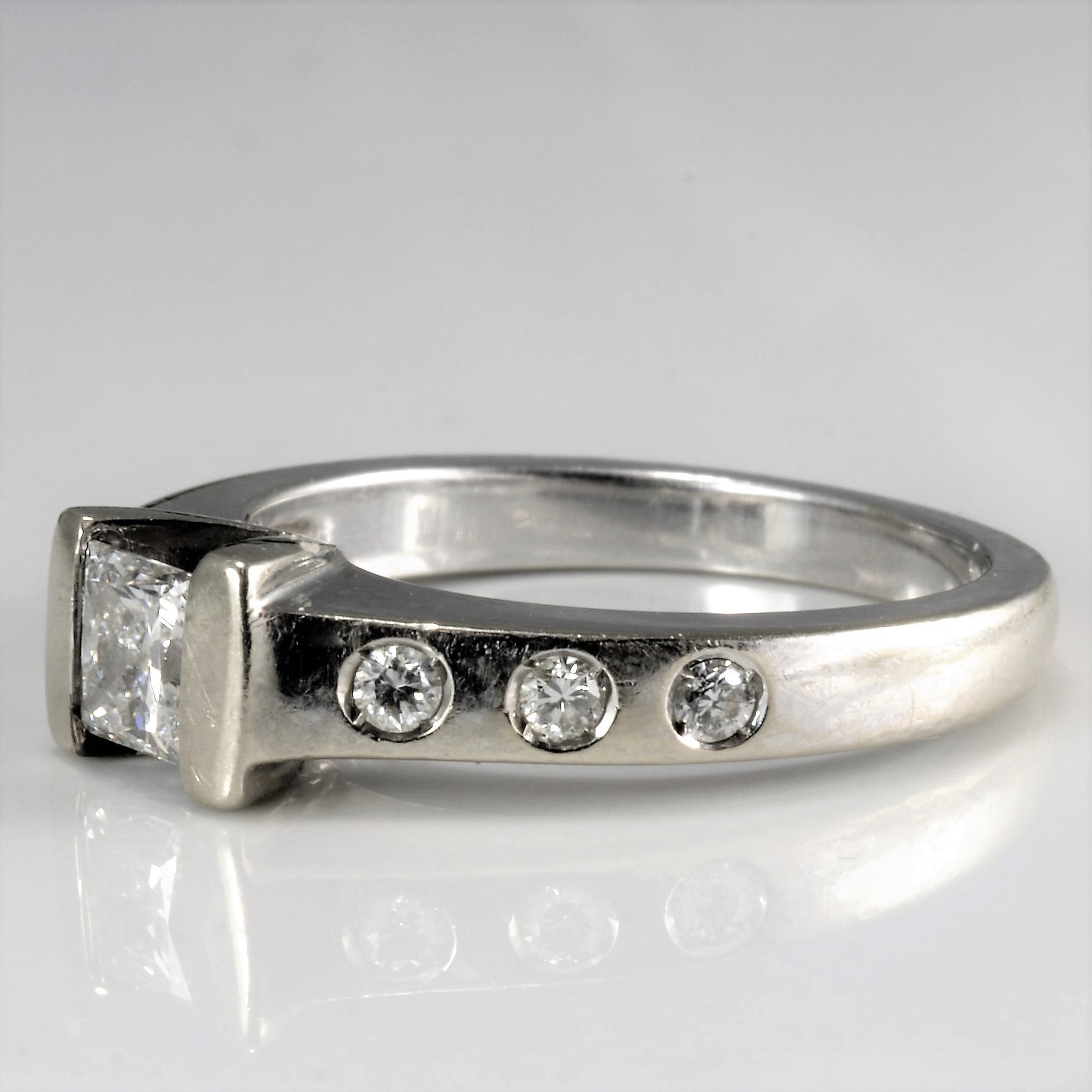 Tapered Canadian Diamond Engagement Ring | 0.60 ctw, SZ 6.5 |