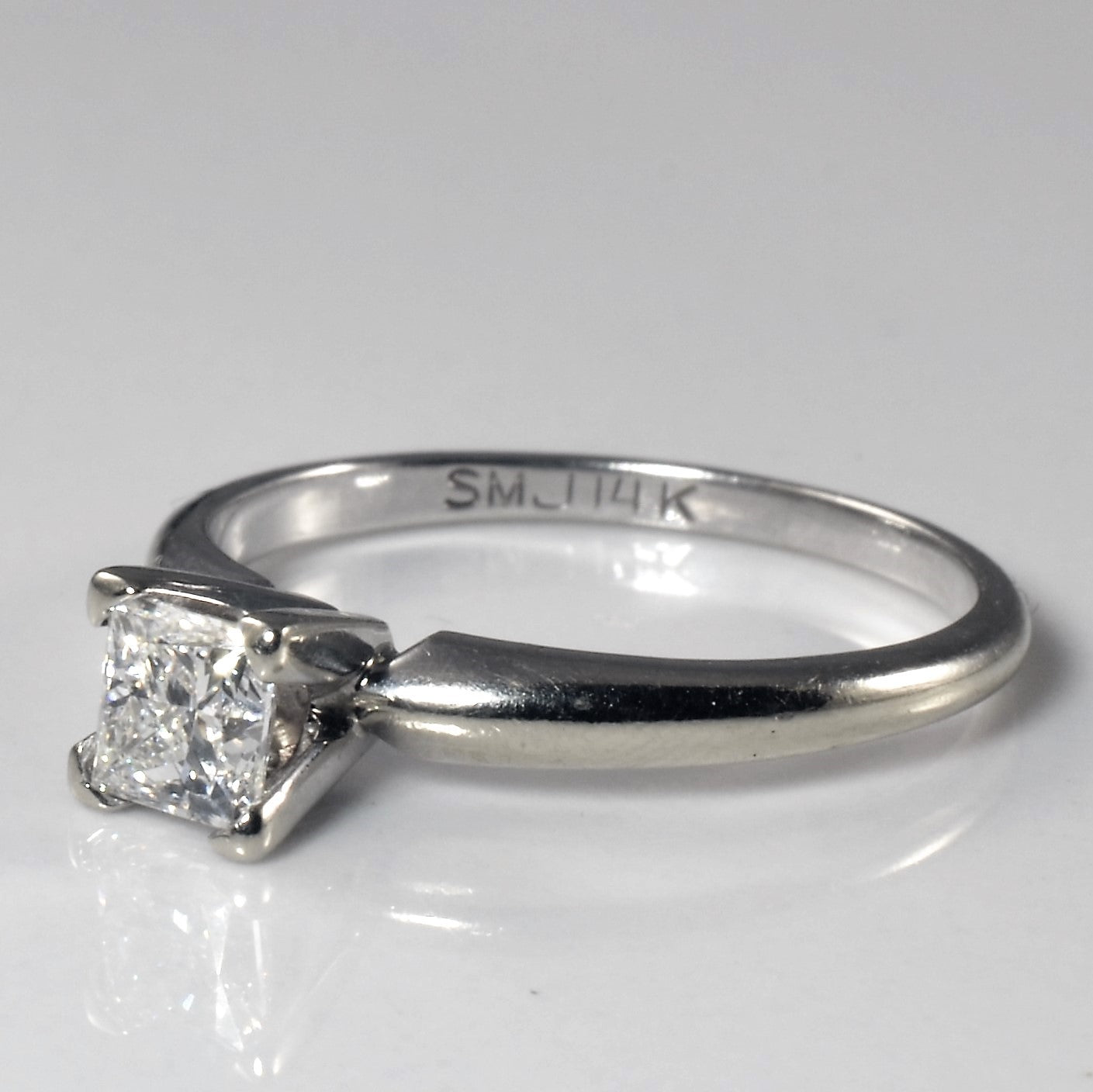 Solitaire Princess Diamond Engagement Ring | 0.48ct | SZ 6 |