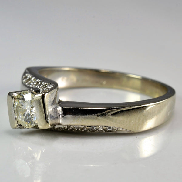 Twisted Bypass Engagement Ring | 0.50 ctw, SZ 7.25 |