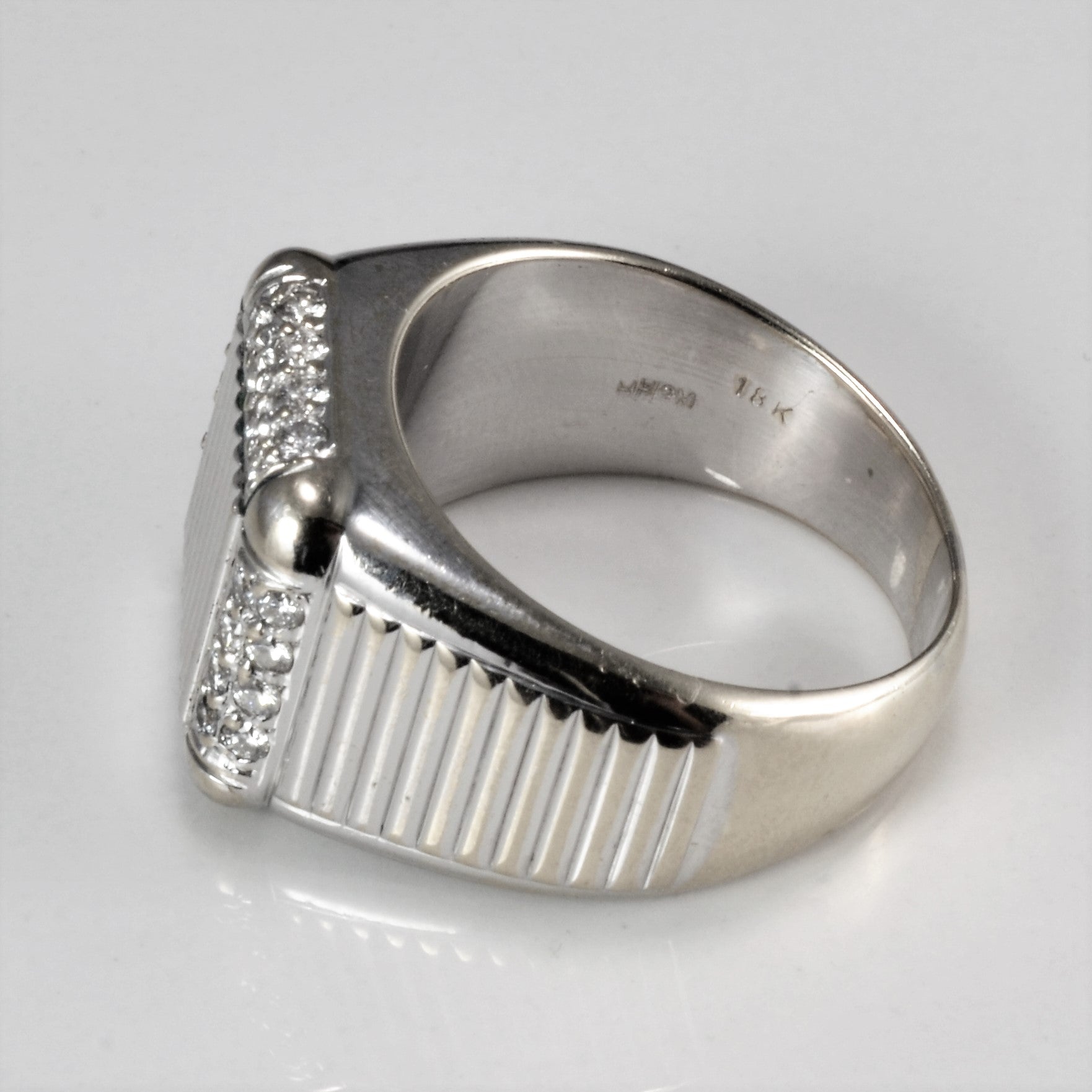 Textured Diamond Men's Wide Ring | 0.40 ctw, SZ 7.5 |