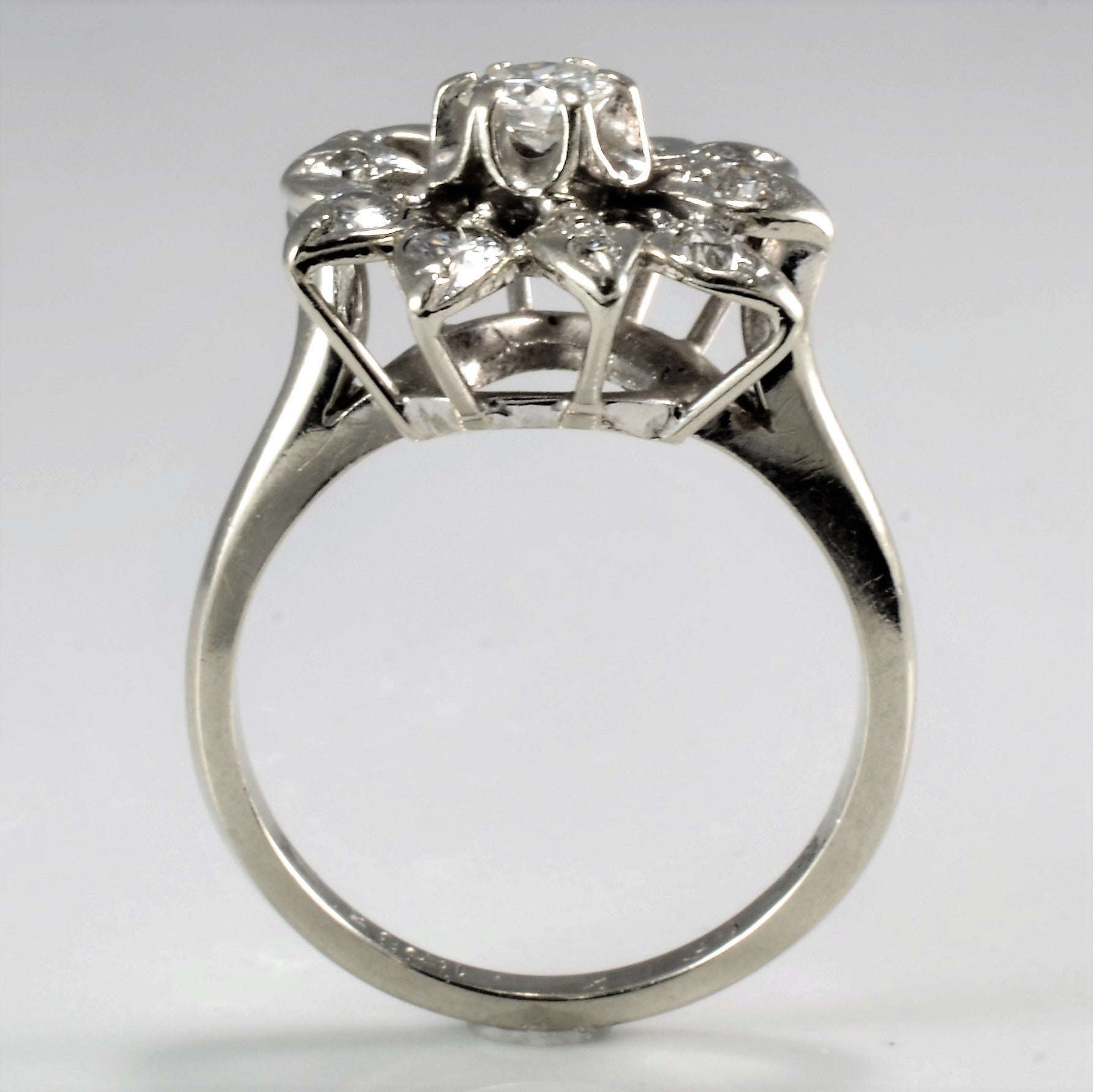 High Set Floral Diamond Ring | 0.39 ctw, SZ 6 |