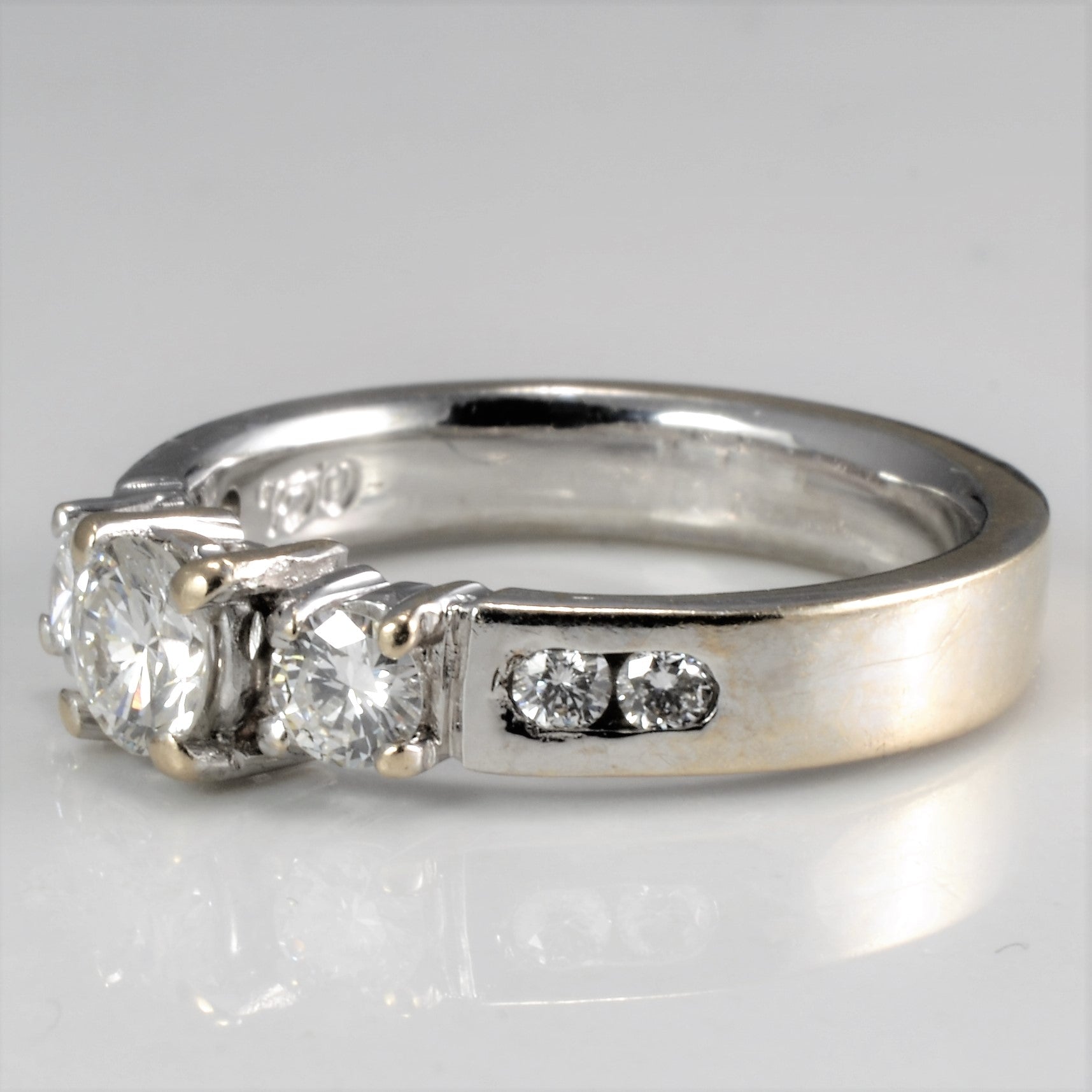 Three Stone Diamond & Accents Engagement Ring | 0.75 ctw, SZ 6 |