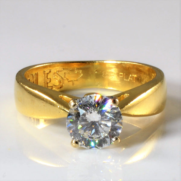 100 Facet Diamond Solitaire Engagement Ring | 1.04ct | SZ 5.25 |