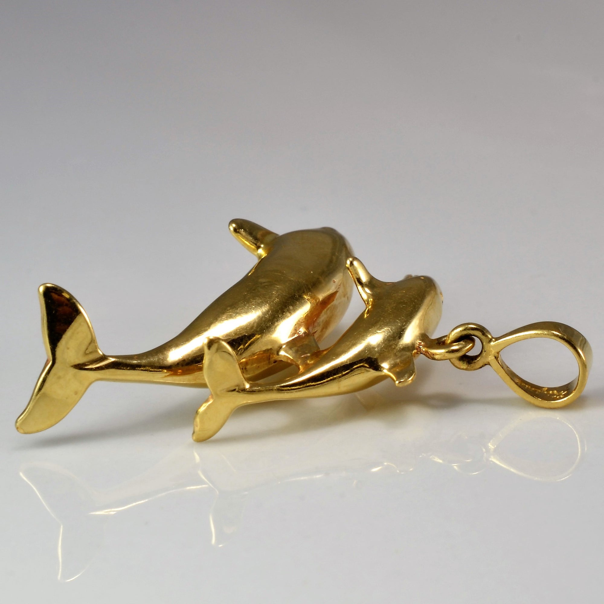 Mother & Baby Dolphin Pendant