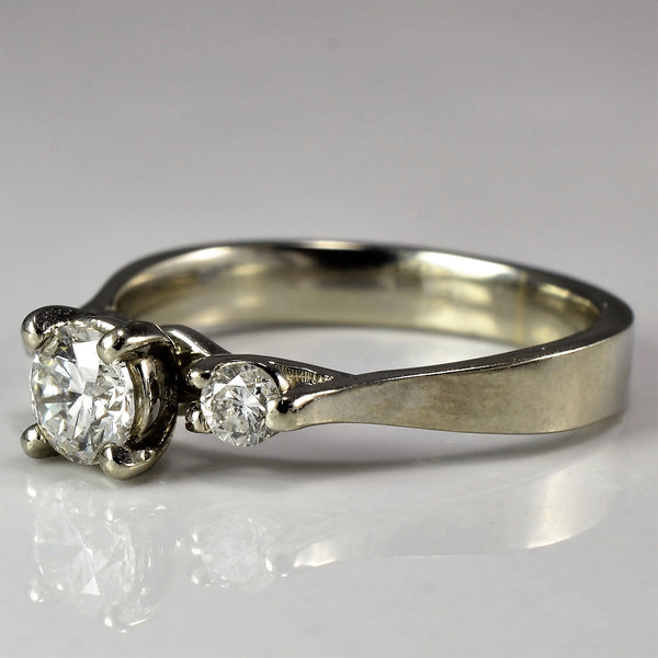 Petite Three Stone Engagement Ring | 0.37 ctw, SZ 4.25 |