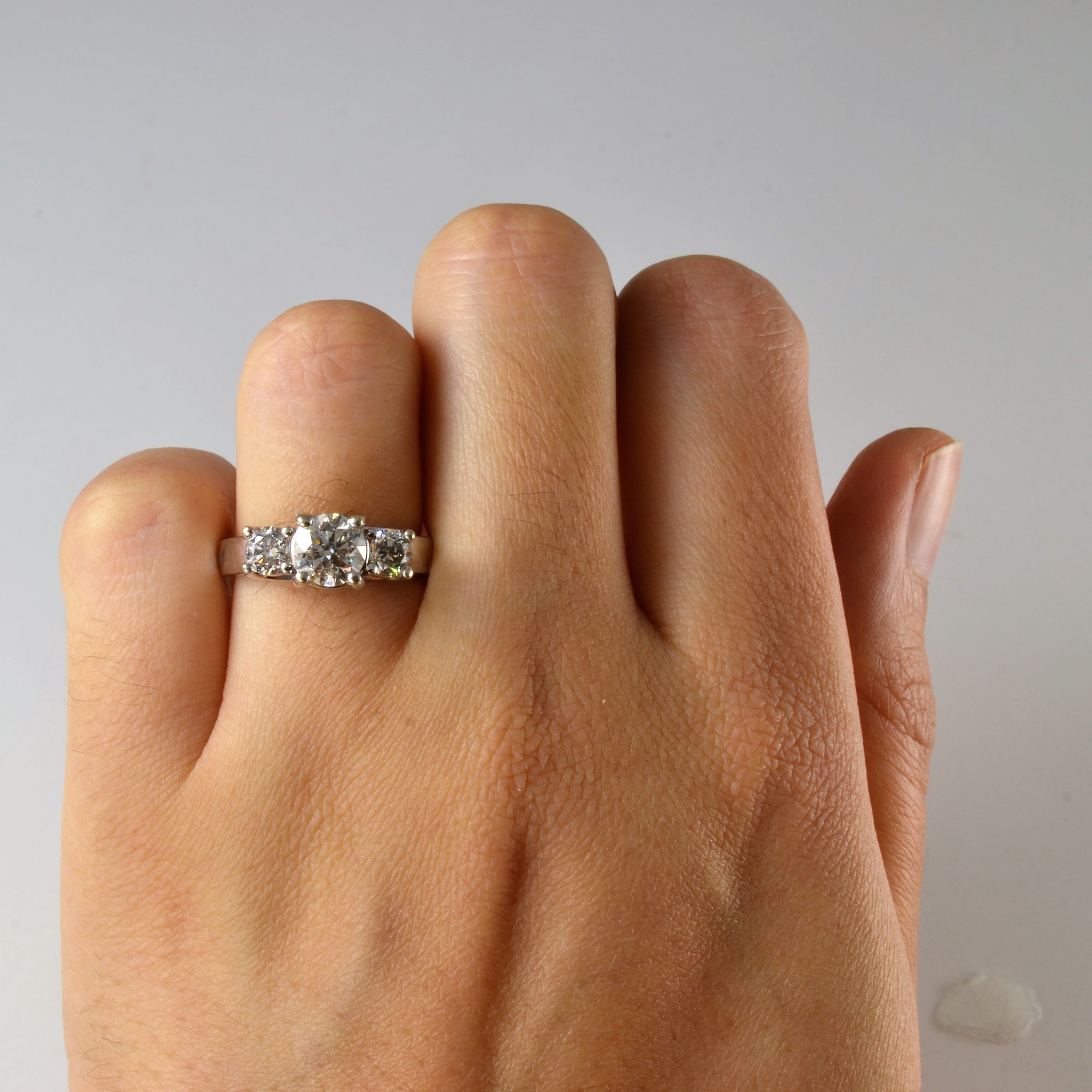 Three Stone Diamond Engagement Ring | 1.48ctw | SZ 5.75 |