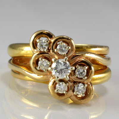 Unique Wide Diamond Ring | 0.33 ctw, SZ 6.25 |