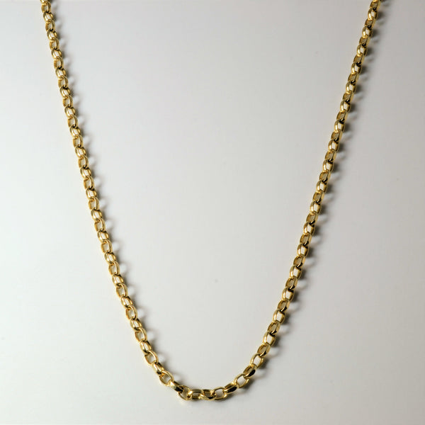 9k Yellow Gold Rolo Chain | 24