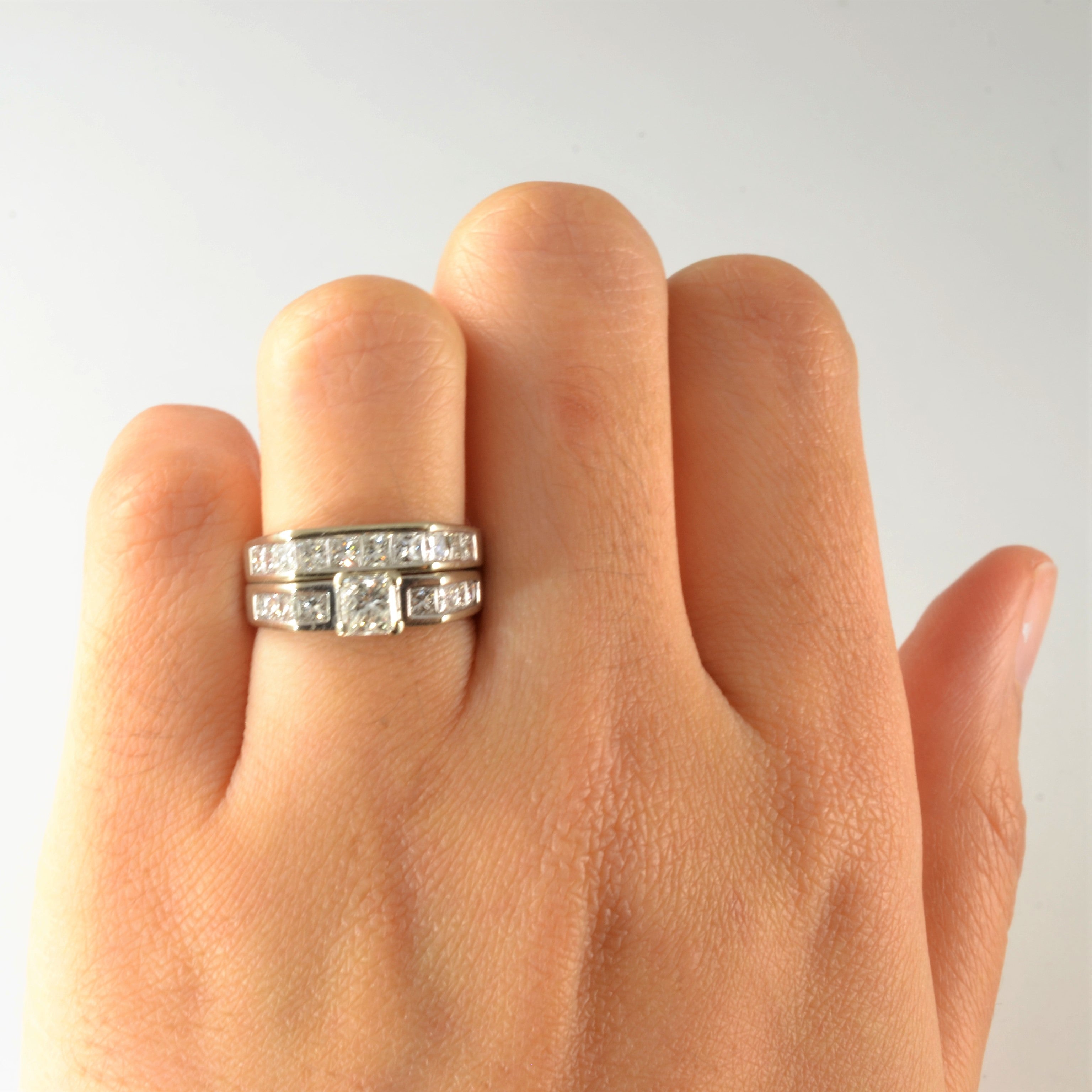 Princess Diamond Wedding Set | 1.50ctw | SZ 5 |