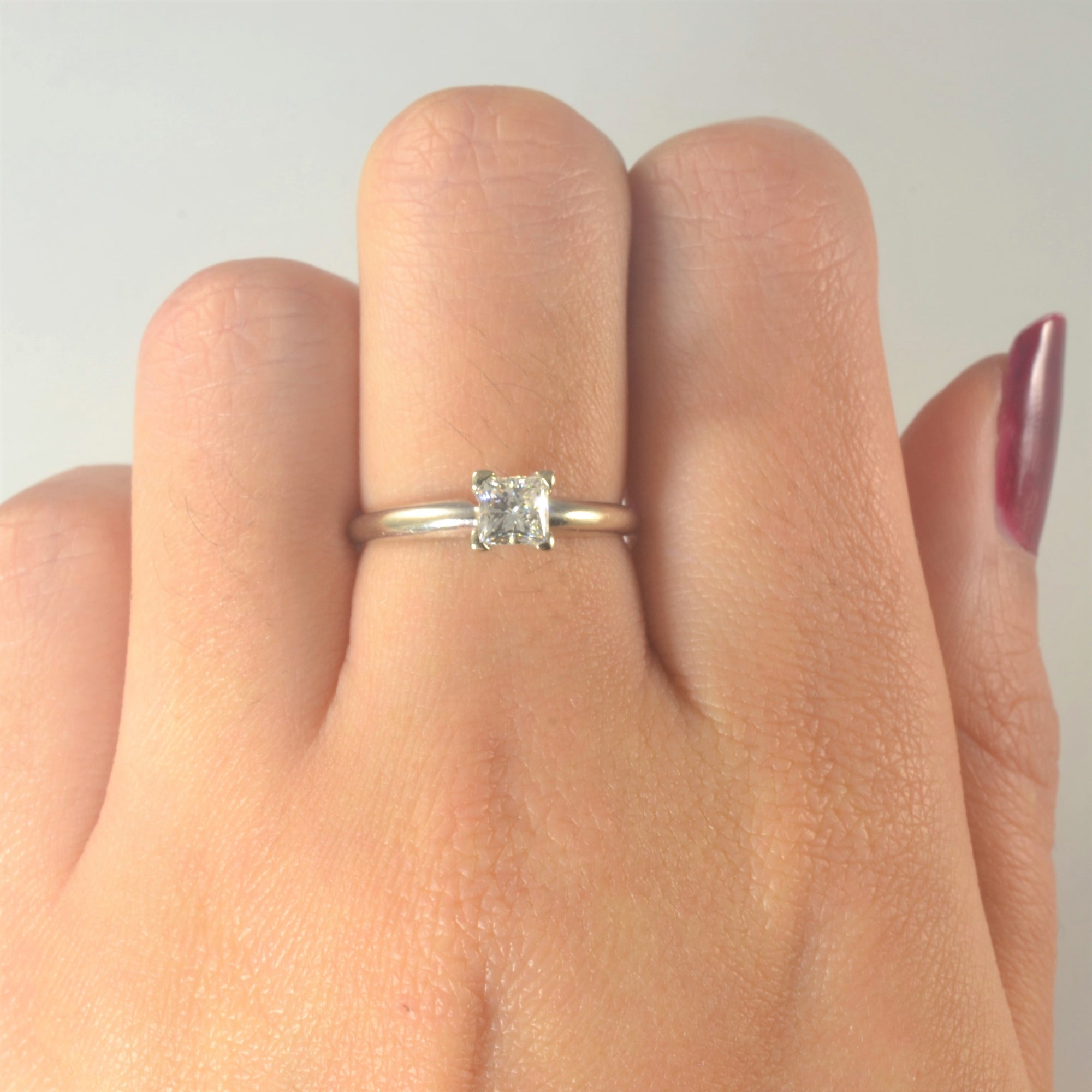 Solitaire Princess Diamond Engagement Ring | 0.48ct | SZ 6 |