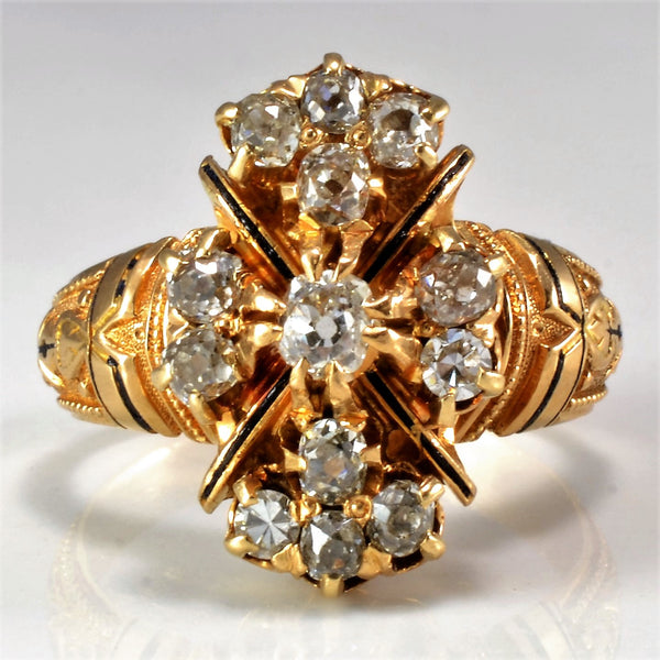 Early Victorian Era Diamond Engagement Ring | 1.02 ctw, SZ 5.75 |