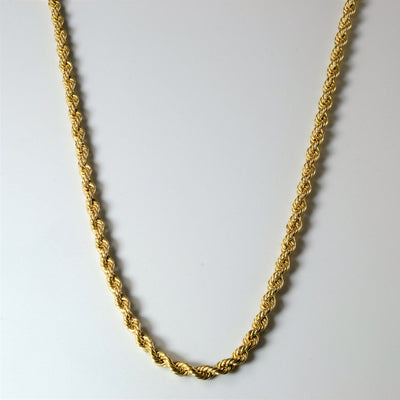 10k Yellow Gold Rope Chain | 18