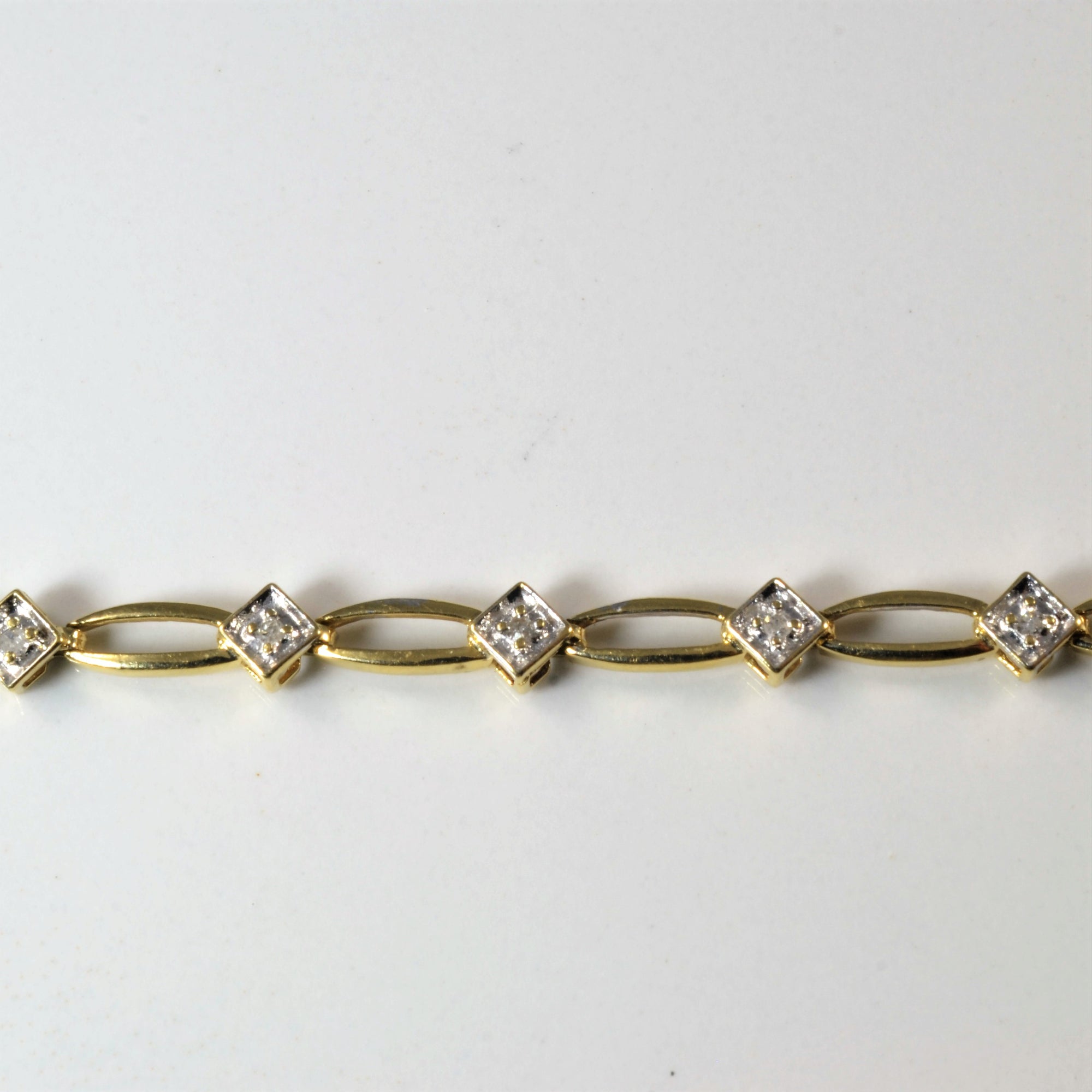 Open Link Diamond Chain Bracelet | 0.10ctw | 7