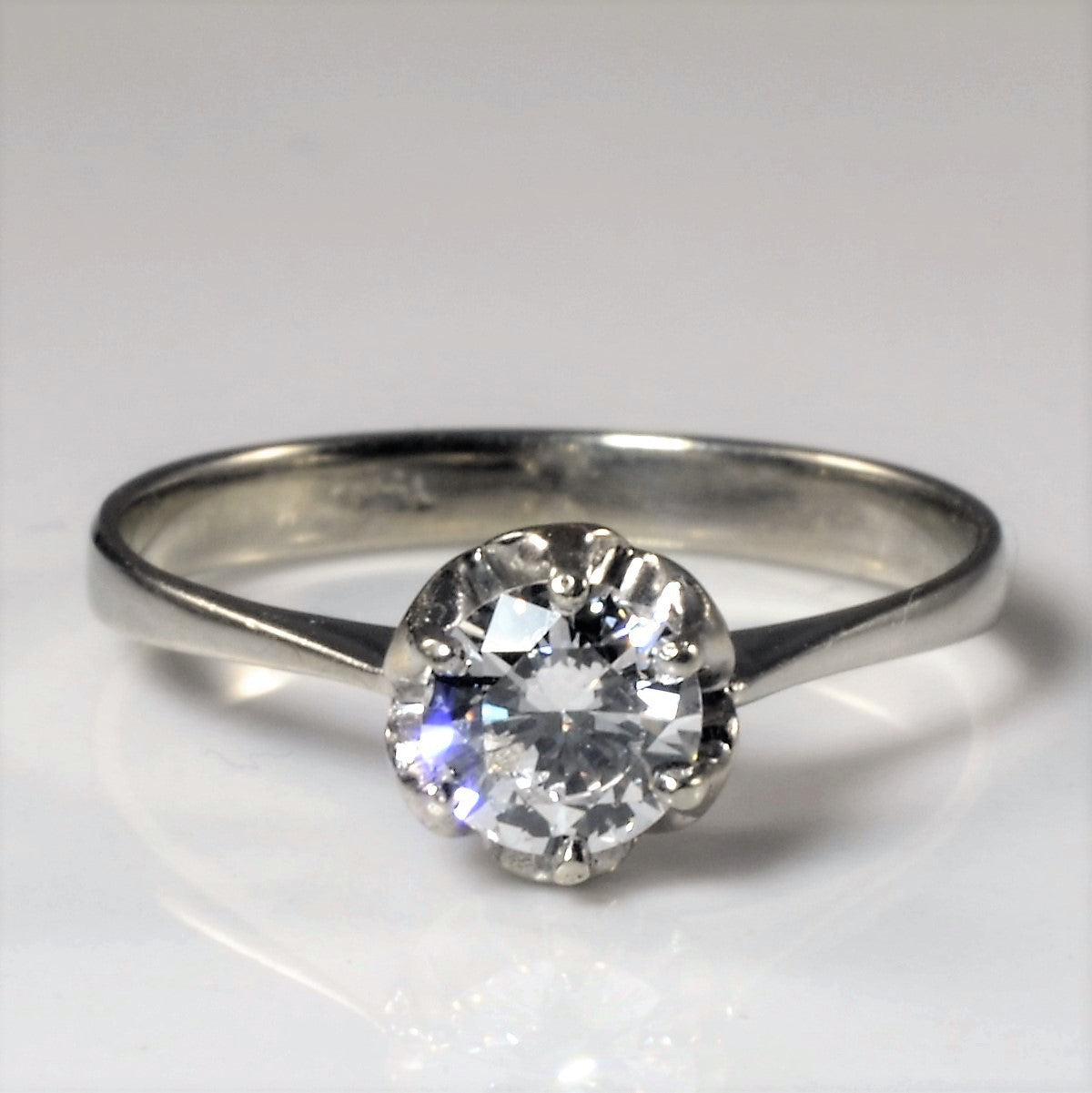 Retro Illusion Floral Basket Engagement Ring | 0.51ct | SZ 7 |