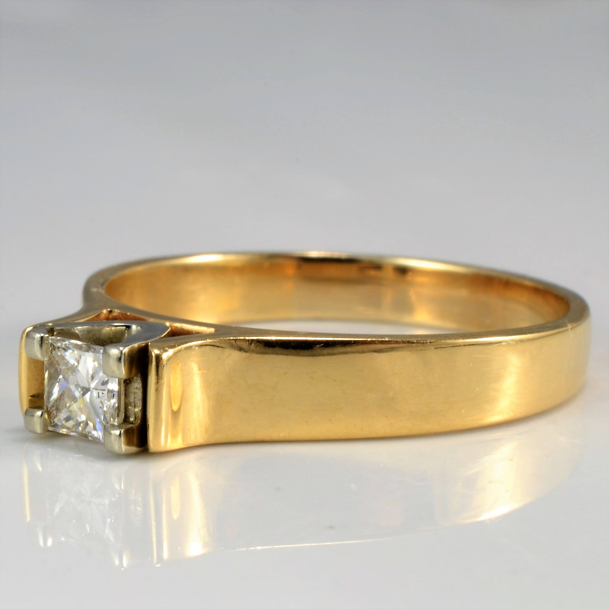 Solitaire Princess Diamond Engagement Ring | 0.26 ct, SZ 7.75 |