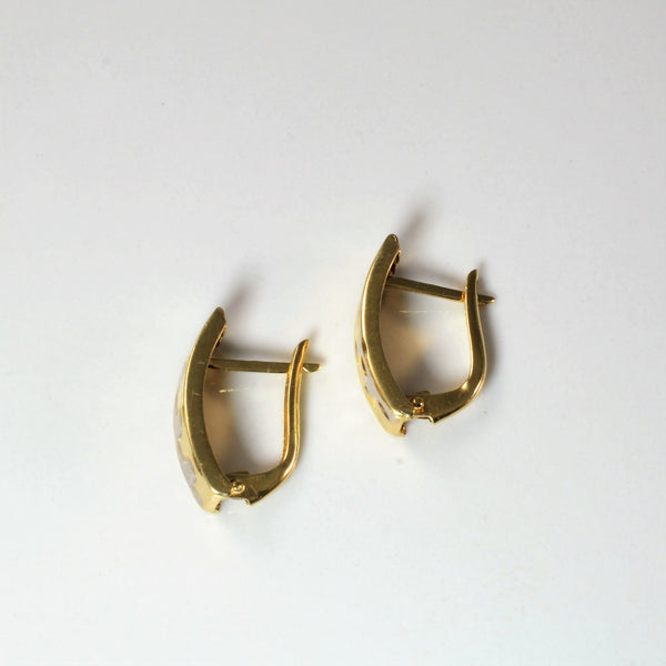 Geometric Gold Huggie Earrings |
