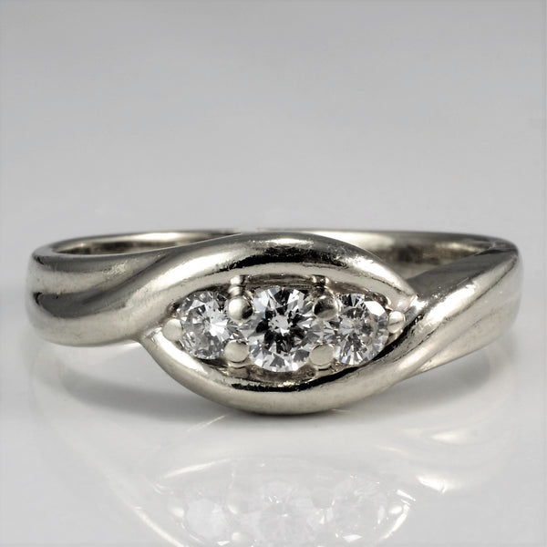 Bypass Three Stone Diamond Ring | 0.22 ctw, SZ 7.25 |