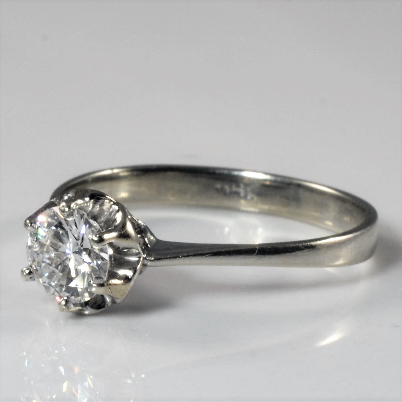 Retro Illusion Floral Basket Engagement Ring | 0.51ct | SZ 7 |