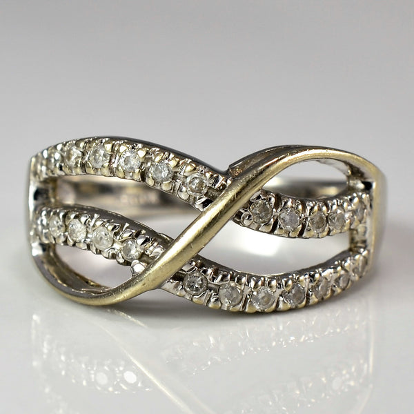 Double Row Diamond Infinity Ring | 0.24 ctw, SZ 6.5 |
