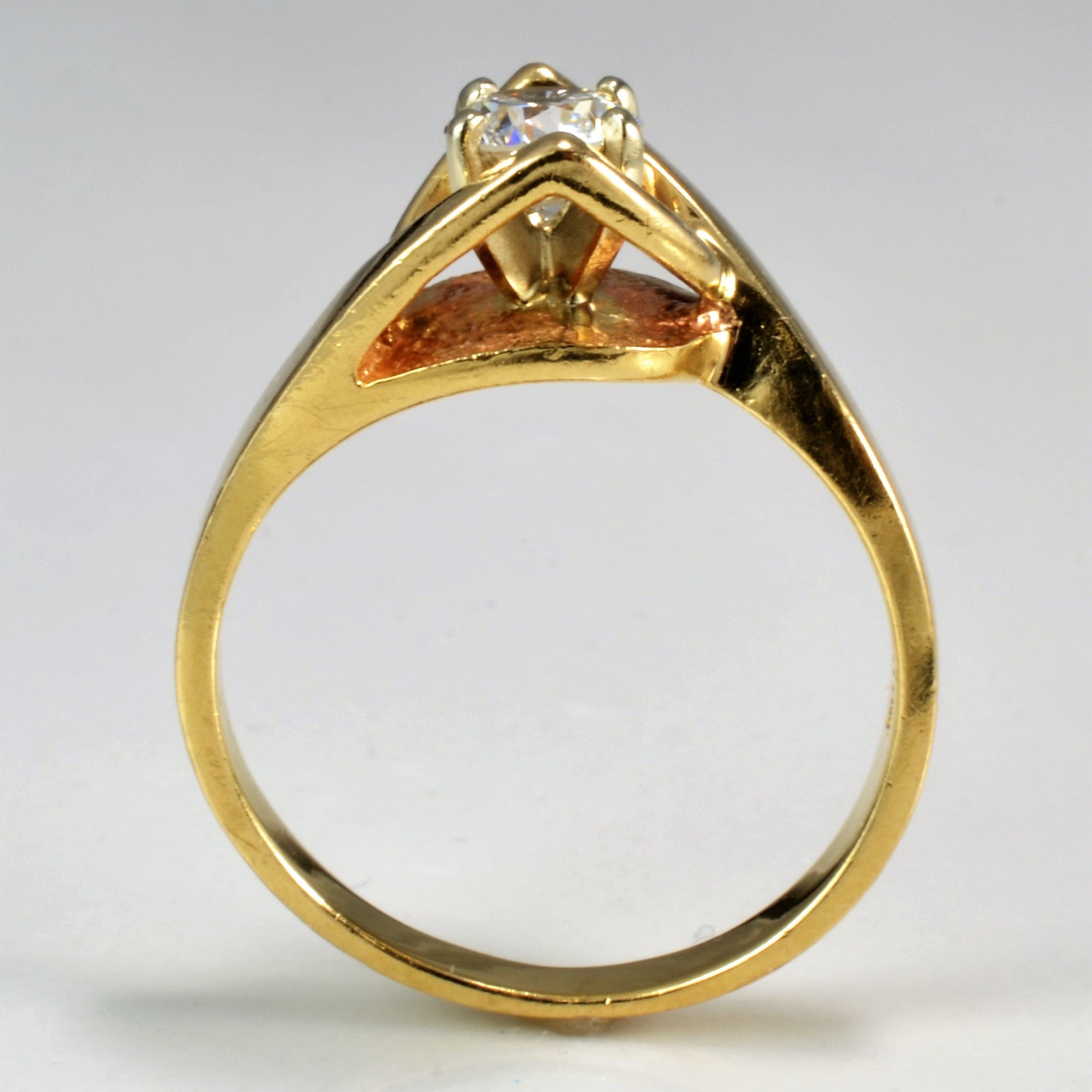 Unique Bypass High Set Diamond Promise Ring | 0.39 ct, SZ 5.75 |
