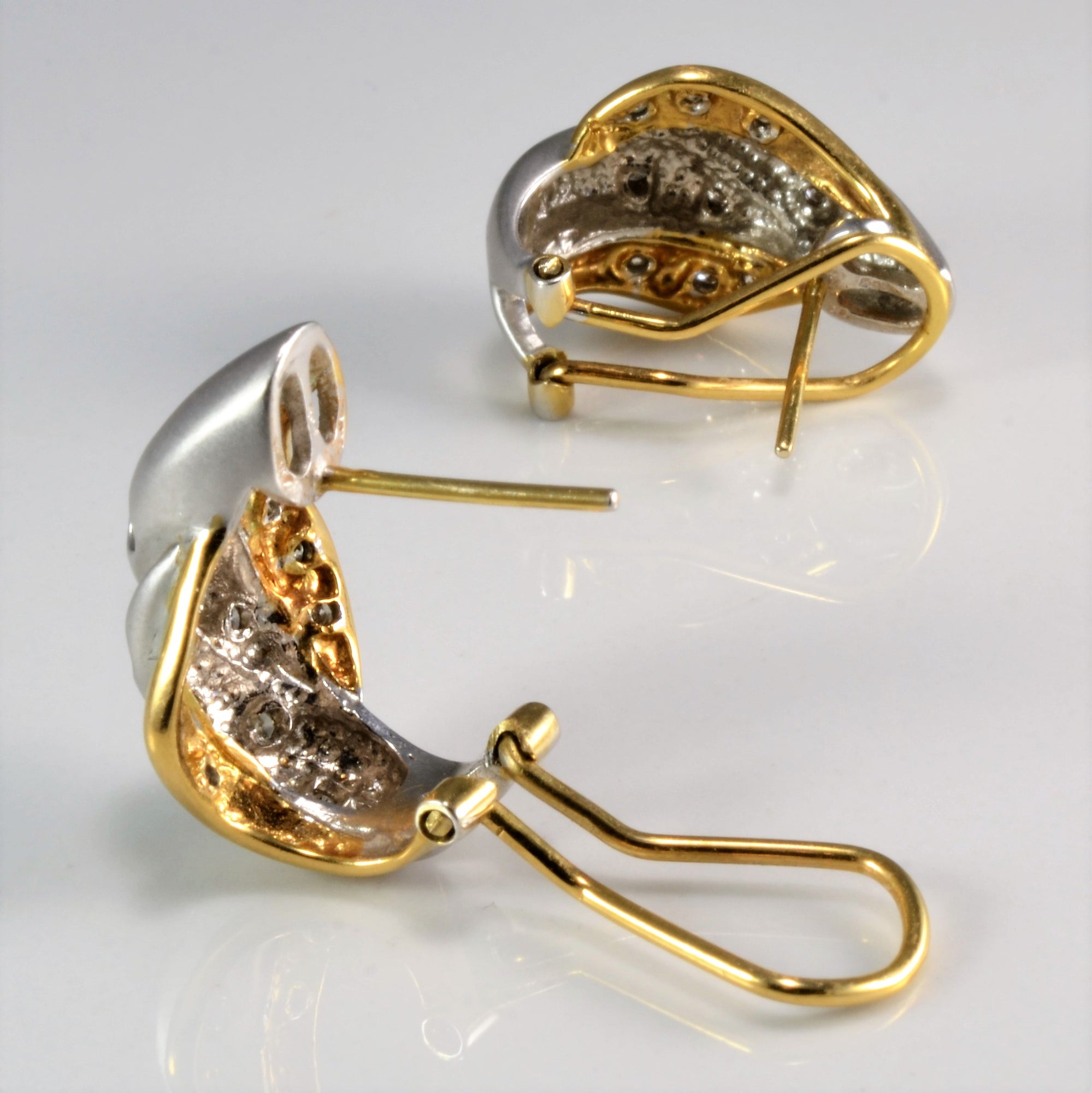Gypsy Diamond Two Tone Gold Clip Earrings | 0.56 ctw |