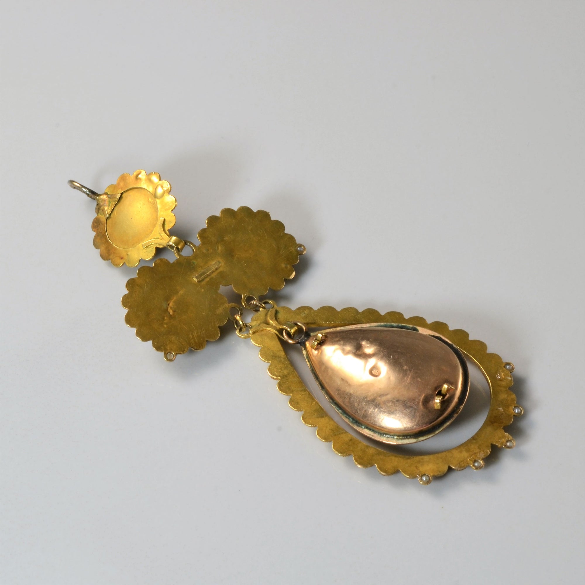 Victorian Seed Pearl & Garnet Pendant | 12.50ctw |