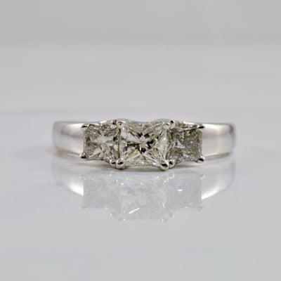 Three Stone Diamond Engagement Ring | 0.90 ctw SZ 6.25 |